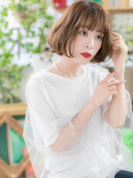 カバーヘア ブリス 戸田公園西口店(COVER HAIR bliss) 大人可愛い内巻きワンカールくせ毛風ボブh2戸田公園20代30代40代