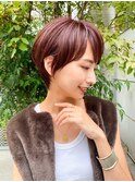 大人くびれショート/レッドブラウン/ひし形ショート[池袋駅]