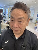 アッシュ 仙川店(Ash)&nbsp;60代　　変身イケオジメンズカット　グレイヘア　軟毛　細毛