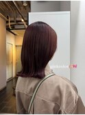 ブリーチなしワンカラーで作る暖色カラー