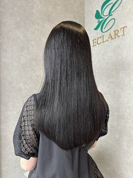 クラヴィア エクラート 梅田店(CLAVIA.ECLART) オリーブブラックカラー◎黒髪_ワンレン_ストレート[梅田]