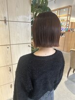 アドラーブル 万代店 (adorable)&nbsp;大人可愛い小顔前下がりボブ×艶感ブラウン20代30代