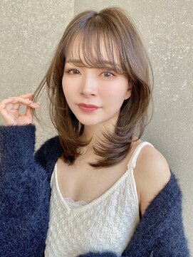 レーヴバイロンド 仙台(Reve by Lond) 韓国髪質改善レイヤーカットホワイトブロンドワイドバング美髪