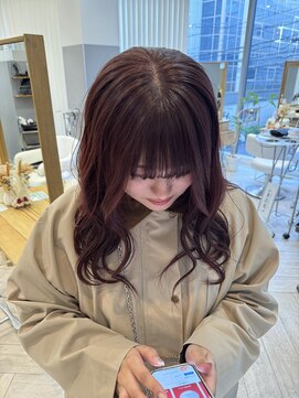 ピンク × ブラウン