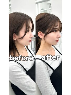 アマトウキョウ アユンチェ(AMA TOKYO×AYUNCHE) 前髪顔まわり韓国ヘアレイヤーカットサイドバンク2wayバンク韓国