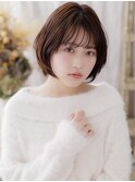 大人ガーリー丸みボブひし形レイヤーカットa戸田公園30代40代