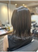 セミロング オリーブベージュ