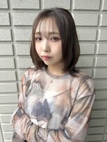 ヘアデザイン アンジェロカフェ(Hair Design Angelo cafe)&nbsp;くびれレイヤーミディアム×モカグレージュ【20代30代40代】