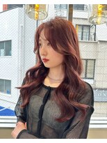 天神美容室&nbsp;ピンクブラウン×ヨシンモリ