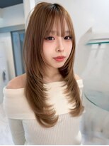 モナ 髪質改善(MONA)&nbsp;【MONA】レイヤーカット/ハイレイヤー/韓国風/ラテカラー