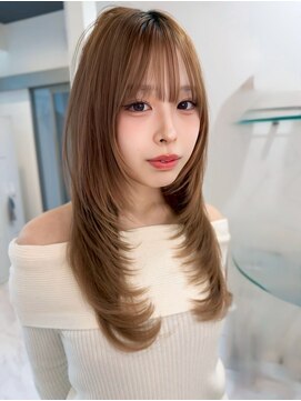 【MONA】レイヤーカット/ハイレイヤー/韓国風/ラテカラー