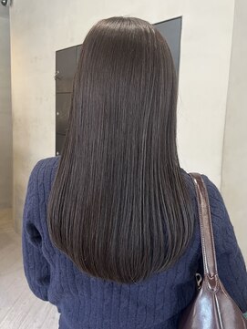 ヘアー アイス ルーチェ(HAIR ICI LUCE) ブリーチなしカラーオリーブベージュ冬カラー透明感カラー/今枝