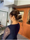 お呼ばれシニヨンアレンジ