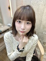 カシュカシュ アネックス(cache cache annex)&nbsp;アイドル前髪/巻ける縮毛矯正巻いても可愛いボブ/ベージュカラー