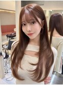 10代20代30代髪質改善ハッシュカットミルクティーローズブラウン
