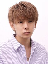 アーリー(Ali'i)&nbsp;ラウンドマッシュシースルーバングメンズブリーチカラー耳掛け