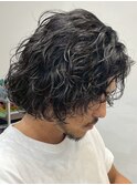 銀座メンズパーマフェザーパーマシャドウパーマセンターパート