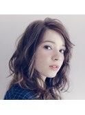 ＊ブリーチなし♪春色ワイドバングミルクブルージュ☆