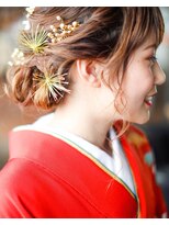 ニコヘアー(niko hair) 成人式シニョンヘアアレンジ