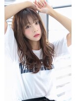 ビレア 尾張旭店(BELEA)&nbsp;シースルーバングで魅せる！大人なふんわりロング