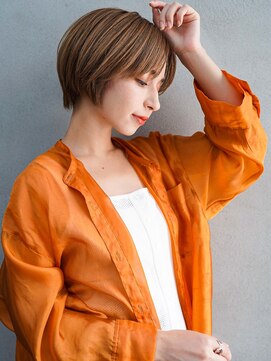 カンナ(Canna) 丸みショート/前髪カット/マロンベージュ/髪質改善/tokio/20代