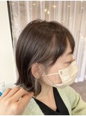 ボブ×インナーカラー