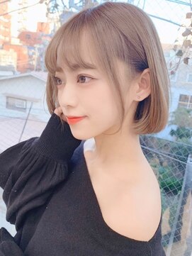 ラルムバイシー 新宿(LARME by Sea) ショート・ボブ×グレージュ/モード[韓国/前髪]