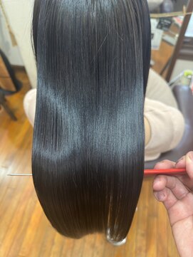 美容室 メザミー MESAMIES 髪質改善 縮毛矯正 うるつやストレート黒髪ロングヘア
