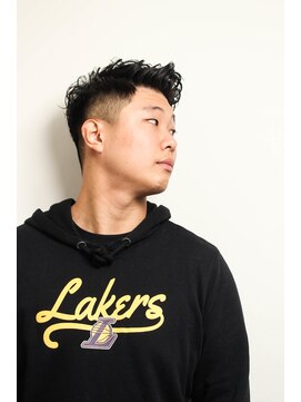 レンゲン(LENGEN) 束感刈り上げビジネス七三ツーブロックアップバング１０３８