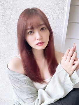 オーロ 緑地公園店(ORO) 艶感溢れるピンクブラウンロング