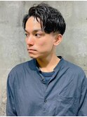 アップバング ツーブロック ビジネスヘア 30代40代