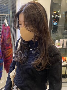 パークレーン アイス イヴェン(park lane ICI yeven) ロングレイヤー／ブラウンカラー／柔らかい印象にしたい方に◎