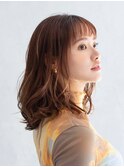 ショートバングのウェイビーロング_武蔵小山_髪質改善_パーマ