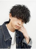 メンズパーマブリーチニュアンス縮毛矯正
