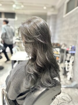 アンダーバーホワイト(_WHITE) 透ける艶カラー オリーブグレー