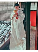 フォトウエディング×スッキリまとめ髪ヘアアレンジ