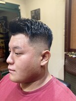 ブロートーキョー(BroTokyo)&nbsp;MEN'Sミドルスキンフェードメンズバーバースタイル　銀座/理容室