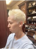 MEN'S刈り上げフェードブリーチカラー　銀座/床屋/フェード
