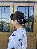 お祭りhair/祭りヘア/シニヨンヘア