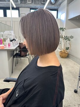 リリット(ReLit) ハイライトレイヤーカットグレージュベージュショート髪質改善