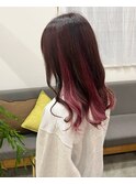 インナーカラーピンク