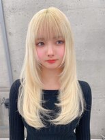シイム(CYM)&nbsp;韓国風レイヤーカット/ハイトーンブロンド