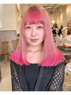 ラック 津田沼(LUCK) デザインカラーダブルカラーインナーカラーケアブリーチ