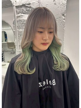 ベレーザ 渋谷神南(Beleza) 13562渋谷エクステダブルカラーレイヤーエメラルドグリーン