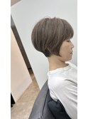 ショート　白髪ぼかし