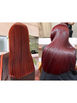 【カット+ナチュラル縮毛矯正+3stepTR\17600】今までにないツヤ感×髪質改善を叶える★【原宿】