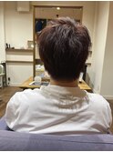柔らかピンクベージュレイヤーカット