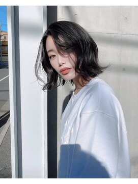 ロンドリゼル 札幌(Lond RiseL) オリーブグレー/前髪/ボブ/黒髪/レイヤーカット/小顔/札幌駅