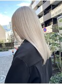 冬カラー/ホワイトミルクティー/ケアブリーチ/ハイトーン/ロブ