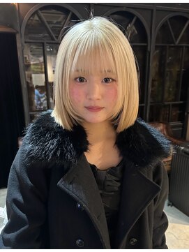 ノラ ヘアーサロン(NORA HAIR SALON) 【池崎】雪解けみたいなミルキーホワイトブロンド